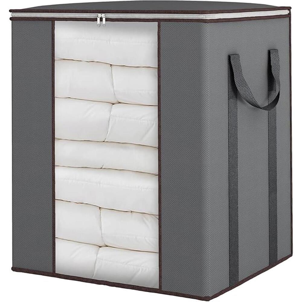 Gray Foldable Storage Organizer with‎ Clear Window